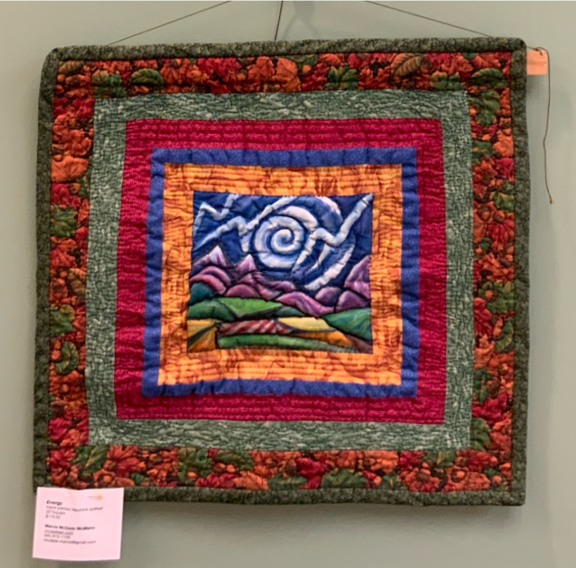 Textile Collage hand painted monotype