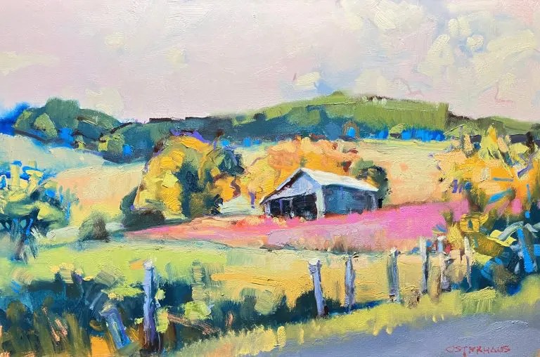 Farmland in Oil Paint by Greg Osterhaus