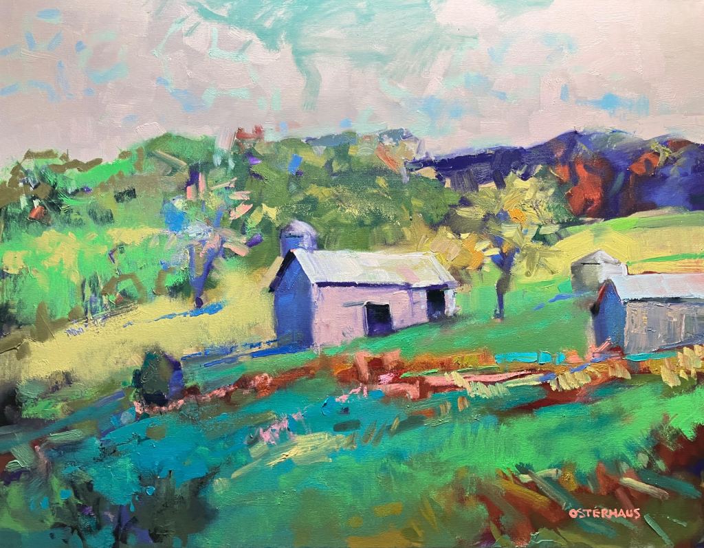 Pastoral landscape in oil paint by Greg Osterhaus