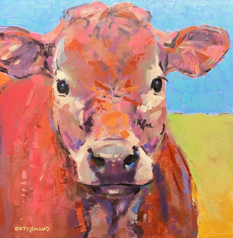 Cow Portrait in Oil 
Paint by Greg Osterhaus